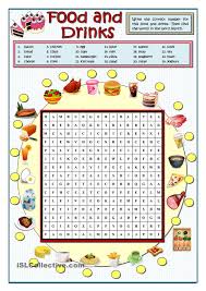 Food And Drinks Wordsearch Ensenanza De Ingles Material Escolar En Ingles Rutinas En Ingles