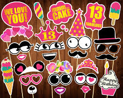 13th Birthday Photo Booth Props Free Printable 13th Birthday Photo Booth Props Printable Pdf 13 Birthday Supplies Girl S Birthday Photo Props Birthday Photo Booths Birthday Photo Props Birthday Photos