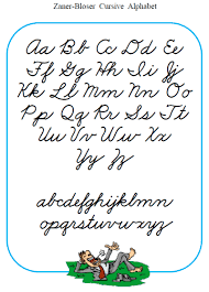 Free Printable Cursive Alphabet Poster In Zaner Bloser Font
