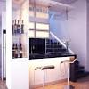Lovely modern home bar counter design in wooden accent ideas : 1