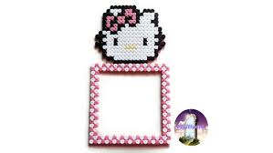 Decoration Interrupteur Prise Hk Chat Rose Kawaii Pixel Art Perles Hama Hello Kitty Hama Beads Pixel Art