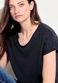 CECIL T-Shirt in Unifarbe Damen