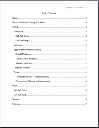 Apa style seeks to be very simple and straight forward. Apa Format Research Paper Table Of Contents