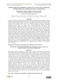Jadi gambar tersebut tidak hanya sekedar menghibur tetapi juga memberikan motivasi dan inspirasi kehidupan kamu. Pdf Potensi Minyak Atsiri Bunga Kenanga Cananga Odorata Sebagai Antibakteria Dalam Sediaan Hand Sanitizer Gel