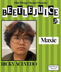 MEET OUR MAXIE and our LAWYERs!!! Don't miss them in Mini Mirage's  Production of BEETLEJUICE JR from November 1-9!! 🔗TICKET LINK IN BIO!! • •  • • #musical #musicaltheatre #beetlejuice  #beetlejuicebeetlejuicebeetlejuice #beetlejuicejr #