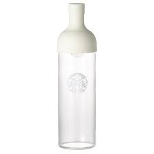 酒瓶白色冷泡茶壺glass filter in bottle wine style teapot 清爽透明的瓶身加上星巴克女神log 高透明度的玻璃材質 呈現瓶中茶湯的蘊味變化 酒瓶造型的經典款式適合任何場所使用 內附濾網 便利沖泡各式風味茶飲 starbucks cups bottle design mugs