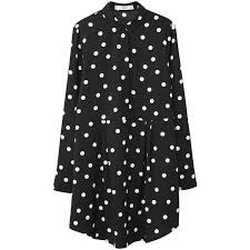 Black And White Polka Dot Long Sleeve Dress Mango Polka Dot Ruffled Dress 365 Hrk Liked On Polyvore Featuring Dresses Black Floun Long Sleeve Collared Dress Long Sleeve Ruffle Dress Dot Print Dress