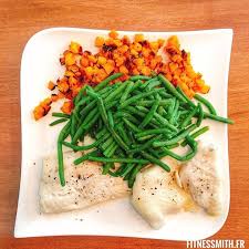 Leger En Glucides 200g De Colin Fletan 250g De Haricot Verts 150g De Courge Huile D Olive Et Poivre Proteines 42 G Plats Sains Cuisine Poisson Alimentation