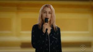 With james corden, reggie watts, louis waymouth, allison janney. Phoebe Bridgers Appears On The Late Late Show With James Corden