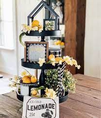 I've made tiered tray stands for many years. Lemon Decor On Tiered Trays Ideas Life On Summerhill
