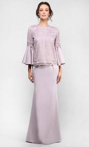 Ask your seller for delivery. The Lace Kedah Kurung With Bell Sleeves In Light Taupe Batik Fashion Muslimah Fashion Outfits Fashion