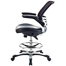 Drafting Stool Chair Adjustable Height With Flip Up Arms Rolling Architecture Adjustable Office Chai Adjustable Office Chair Reception Desk Chairs Office Chair