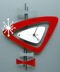 Modern Retro Atomic Decor Retro Clock
