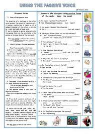 Using The Passive Voice Worksheet Free Esl Printable Worksheets Made By Teachers Active And Passive Voice Advanced Grammar English Grammar