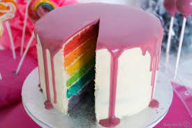 I was so disappointed when leah's. Dripping Rainbow Cake Regenbogenkuchen Mit Trendglasur Tasty Sue