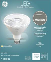 1x bathroom lamp (no aaa battery). Ge Lighting 93100350 Led Motion Par38 Bulb 1pk Warm White Amazon Com