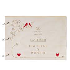 So lassen sich hochzeit und hochzeitsreise auch nach jahren noch nachvollziehen. Hochzeit Gastebuch Vogelparchen Personalisiert
