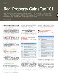 We did not find results for: Real Property Gains Tax 101