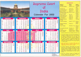 Calendar Supreme Court Of India