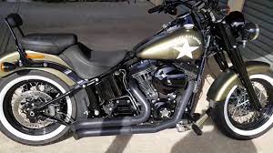 Harley Davidson Softail Slim S Update With Bassani Exhaust And Mustang Wide Vintage Seat Youtube