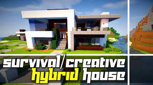 Finding the best minecraft small modern house : Cool Modern House Built For Survival Mode Tour Youtube