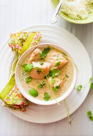 Coconut Poached Salmon Curry In A Hurry Sugar Et Al Salmon Curry Salmon Recipes Poached Salmon