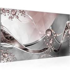 Paiement en 4 fois sur tout le site. Abstrait Decor Rose Poudre Tableau Cdiscount