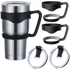 Zytc handle for 30oz tumbler,yeti rambler handle anti slip travel mug grip bpa free cup holder for yeti rambler,rtic,ozark trail. 2 Set Tumbler Handle Spill Proof Splash Resistant Lid For Ozark Trail 30 Ounce Rtic Sic Yeti Rambler And More 30oz Walmart Com Walmart Com