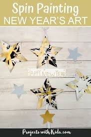 Star Spin Painting New Year S Art Project New Year Art Clay Art Projects Cool Art Projects