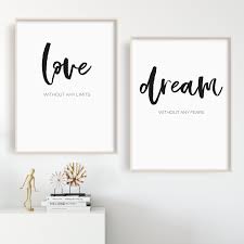 Geschenk Hochzeit Poster Schwarz Weiss Poster Set Poster Schlafzimmer Geschenk Fur Paare Poster Liebe Inspirierende Zitate Home Decor Decals Fear Decor