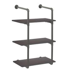 Wire shelving units for closets. Dakota Industrial Frame 3 Shelf Pipe Wall Shelf At Menards