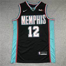 2021 Nba New Season Memphis Grizzlies 12 Ja Morant Jersey City Version Black Basketball Jerseys Shopee Brasil