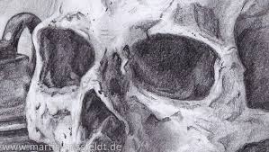 Vanitas Stillleben Bleistiftzeichnung