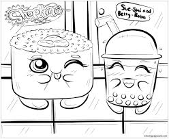 Baby coloring pages are a fun way to celebrate a new baby in your house. Shopkins Sushi And Betty Boba Coloring Pages Toys And Dolls Coloring Pages Coloring Pages For Kids And Adults