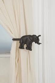 Elephant Curtain Tie Back Elephant Bathroom Decor Elephant Curtains Elephant Home Decor