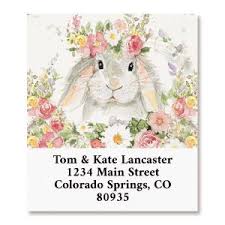 The easter bunny supposedly lives on easter island and his mailing address is believed to be the following: Easter Address Labels Colorful Images