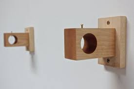 Curtain Holders Curtain Rod Holders Modern Wood Brackets Etsy Wood Curtain Rods Curtain Rod Holders Wooden Curtain Rods