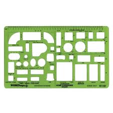 Timely 132t furniture template, 1/4 $9.75. Alvin 1 4 Scale Home Furnishings Template Isu Book Store