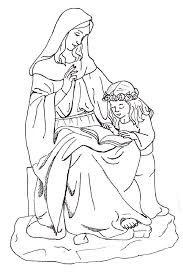 St Anne Coloring Page Saint Coloring Catholic Coloring Coloring Pages