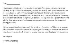 Use a polite salutation, such as dear, followed by mr./ms. 28 Best Phone Interview Thank You Letter Email Samples