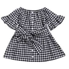 Black White Casual Min Dress Dresses Kids Girl Kids Outfits Girls Baby Clothes Girl Dresses