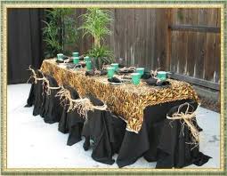 Check out these foolproof dessert recipes for your next get together! Animal Print Dinner Table Setting Looks Different And Can Be Great For Tropical Themed Dinner Par Safari Theme Party Safari Birthday Party African Party Theme