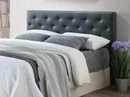 Lit 140 x 190 cm. Tete De Lit 160 Cm Enza Simili Gris Style Design