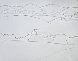 Sad easy drawings simple easy pencil drawings art drawings ideas. Color Pencil Landscape Drawing Happy Family Art