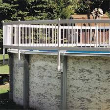 Gli white above ground pool fence gate kit. Gli Pool Products 30 Bkit Wht Protech A Pool Above Ground Fence 3 Section Base Kit Walmart Canada