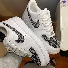 Dior Custom Nike Air Force 1 W Dior Stitching Af1 By Cleanestcrepsetsy On Etsy Https Www Etsy Com Listi Dior Shoes Nike Shoes Women Nike Shoes Air Force