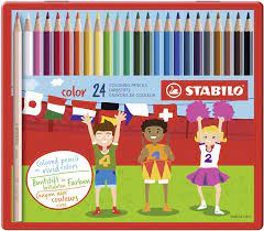 Stabilo aquacolor colouring pencil cardboard wallet of 12/24/36. Buntstift Stabilo Color 24er Metalletui Mit 24 Verschiedenen Farben Amazon De Burobedarf Schreibwaren