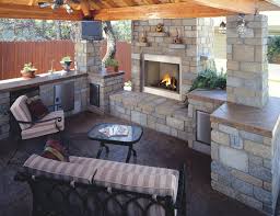 outdoor kitchen with fireplace hawk haven