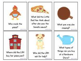 The cards should be reread by the group The Little Red Hen Makes A Pizza Speech And Language Companion Tpt