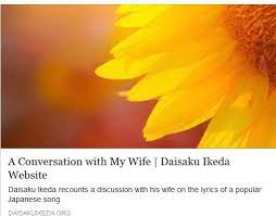 We did not find results for: Soka Gakkai Official On Twitter Wednesdaywisdom Daisaku Ikeda Recounts A Discussion With His Wife On The Lyrics Of A Popular Japanese Song Flowers Of The Field Feb28 Https T Co Y6ryavvtgu